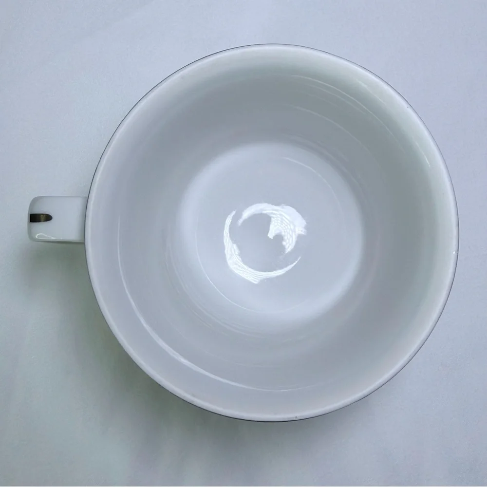 Vintage Porcelain Imperial China W Dalton #745 Blue And Silver Wildflower Teacup